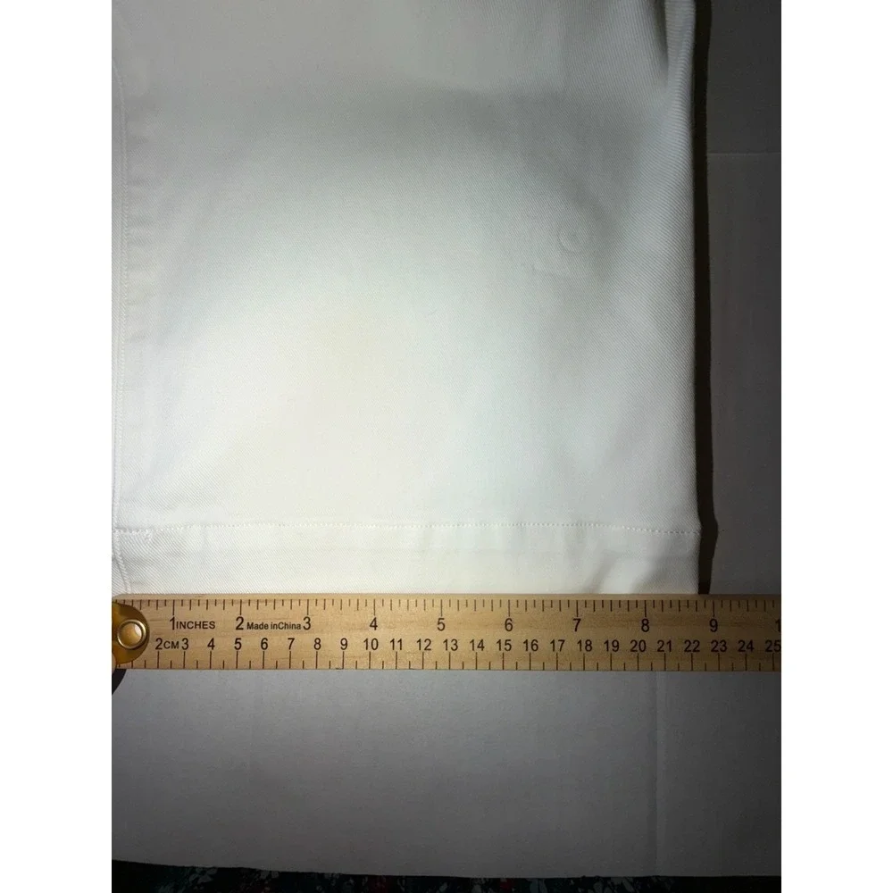 NWT SPANX 20312R Stretch Twill Cropped Wide Leg in Bright White Pants M - Picture 12 of 12